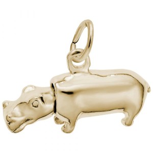 Gold-plated Hippo Charm