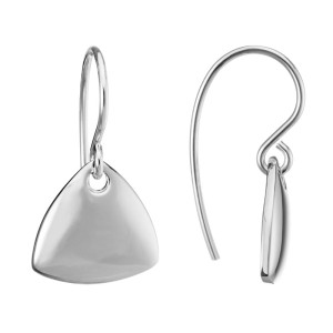 Sterling Silver Triangle Dangle Earrings