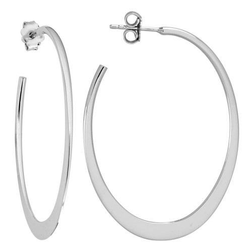 Flat sterling silver earrings discount