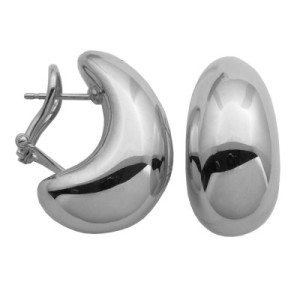 Charles Garnier Sterling Silver Curved Earrings