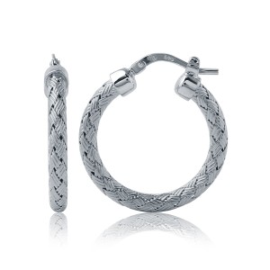 Charles Garnier Sterling Silver 25mm "Milan" Hoop Earrings