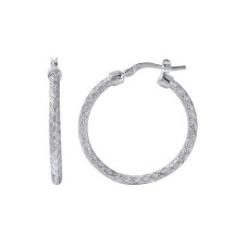 Charles Garnier Sterling Silver 25mm "Jody" Hoop Earrings