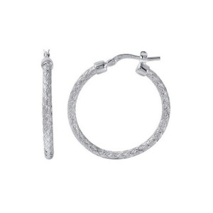 Charles Garnier Sterling Silver 25mm "Jody" Hoop Earrings