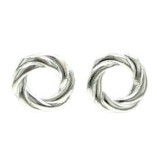 Tessuto Colori By Peter Storm Sterling Silver Open Knot Earrings