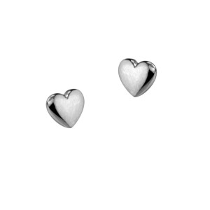 Sterling Silver Petite Heart Earrings