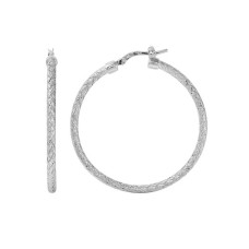 Charles Garnier Sterling Silver 35mm "Jody" Hoop Earrings