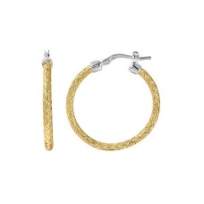 Charles Garnier18kt Yellow Gold Over Sterling Silver "Jody" Hoop Earrings