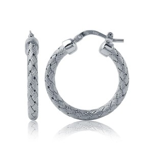 Charles Garnier Sterling Silver 25mm "Milan" Hoop Earrings