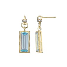 Charles Garnier Charles Garnier Yellow Gold Finish Sterling Silver Rectangular Blue Topaz And Cubic Zirconia Accent Drop Earrings Charles Garnier Charles Garnier Yellow Gold Finish Sterling Silver Rectangular Blue Topaz And Cubic Zirconia Accent Drop Earrings