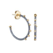 Lika Behar 24kt Gold And Oxidized Sterling Silver "Dima" Earrings