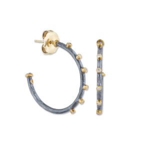 Lika Behar 24kt Gold And Oxidized Sterling Silver "Dima" Earrings