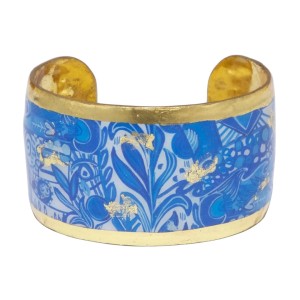 Evocateur "Delft" 22kt Gold Leaf 1-1/2" Cuff Bracelet