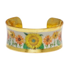 Stockholm Enamel Cuff Bracelet, Gold Leaf, by Evocateurr