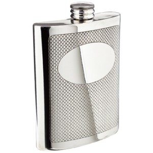 Pewter Embossed Flask