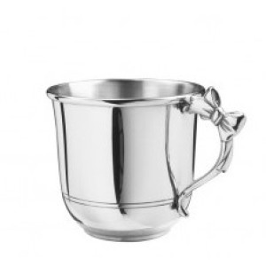 Pewter Bow Handle Baby Cup 5 Oz.