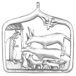 Sterling Silver "Nativity"  Holiday Ornament