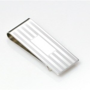 Sterling Silver Engine-turned Money Clip