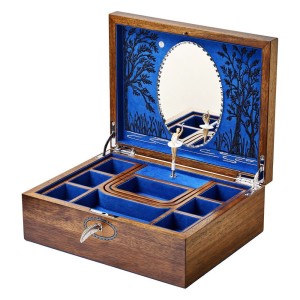 Wolf Ballerina Walnut Jewelry Box