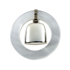 Sterling Silver White Baby Teething Ring Rattle Sterling Silver White Baby Teething Ring Rattle