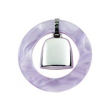 Sterling Silver Pink Baby Teething Ring Rattle Sterling Silver Pink Baby Teething Ring Rattle