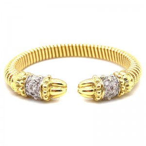 Estate Vahan By Alwan Vahan 18kt Yellow Gold Diamond Cuff Bracelet