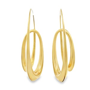 Estate Michael Good 18kt Yellow Gold Baroque Earrings