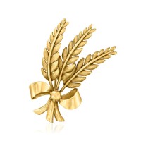 Estate Mid-Century Tiffany & Co. 18kt Yellow Gold Wheat Sheaf Brooch