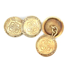 Estate Victorian 14kt Yellow Gold Cufflinks