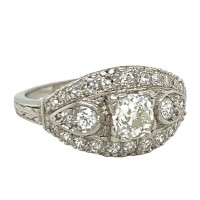 Estate Art Deco Platinum Diamond Ring