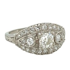 Estate Art Deco Platinum Diamond Ring