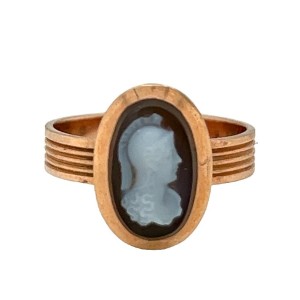 Estate Victorian 14kt Yellow Gold Cameo Ring