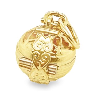 Estate Mid-Century 18kt Yellow Gold Sphere Locket