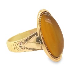 Estate Victorian 14kt Yellow Gold Moonstone Ring