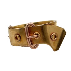 Estate Victorian 14kt Yellow Gold Buckle Bracelet