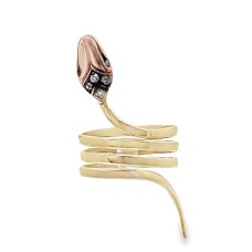 Estate Victorian 14kt Yellow Gold Snake Ring
