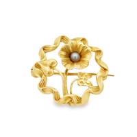 Estate Art Nouveau 14kt Yellow Gold Pin