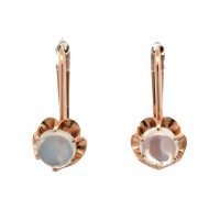 Estate Victorian 14kt Yellow Gold Moonstone Earrings