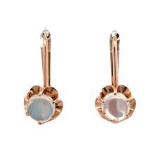 Estate Victorian 14kt Yellow Gold Moonstone Earrings