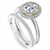 Noam Carver 14kt White Gold Oval Diamond Halo Engagement Ring Mounting