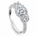 Noam Carver 14kt White Gold Triple-halo Diamond Engagement Ring Mounting