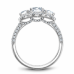 Noam Carver 14kt White Gold Triple-halo Diamond Engagement Ring Mounting