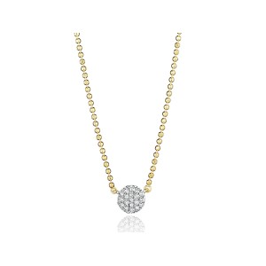 Phillips House 14kt Yellow Gold "Micro Infinity" Diamond Cluster Necklace