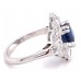 Estate Late Art Deco 18kt White Gold Sapphire And Diamond Ring