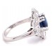 Estate Late Art Deco 18kt White Gold Chrome Diopside And Diamond Ring